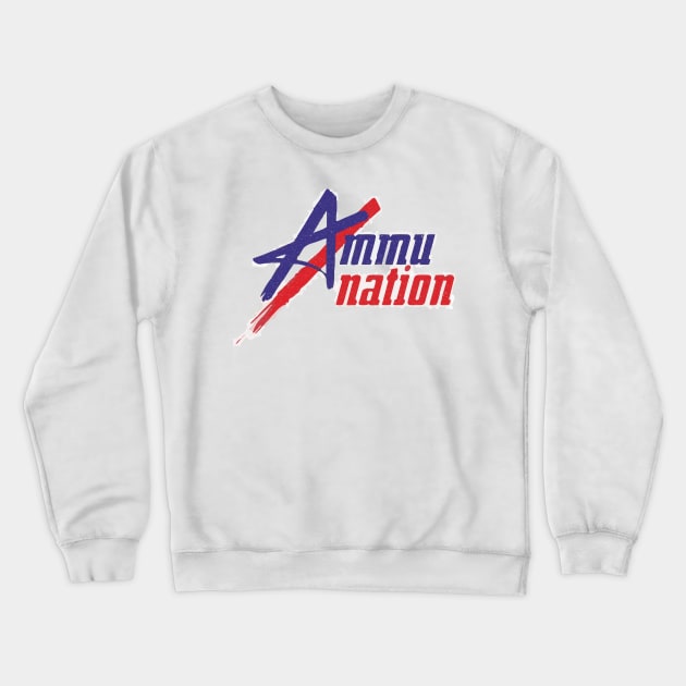 "Ammu Nation" GTA V Weapons Store Print Crewneck Sweatshirt by DungeonDesigns